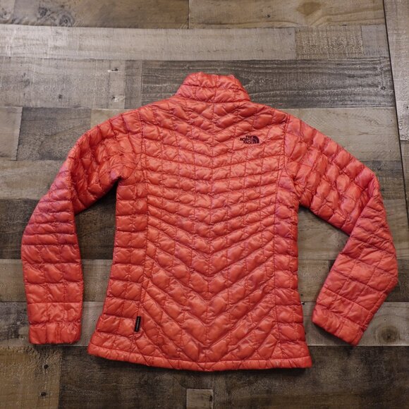 The North Face ThermoBall Insulated Jacket Women’s Small Coral Red Packable FAIR - Picture 12 of 15